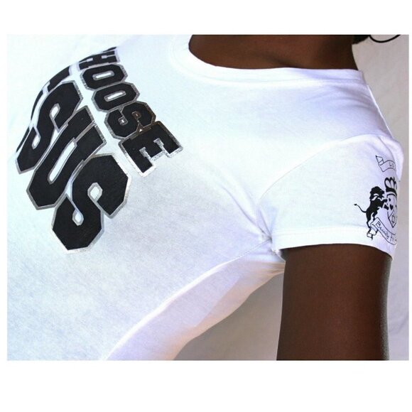 Love Beauty for Ashes Womens Girls Choose Jesus Be Saved Anointed Prayer T-Shirt - Picture 1 of 5